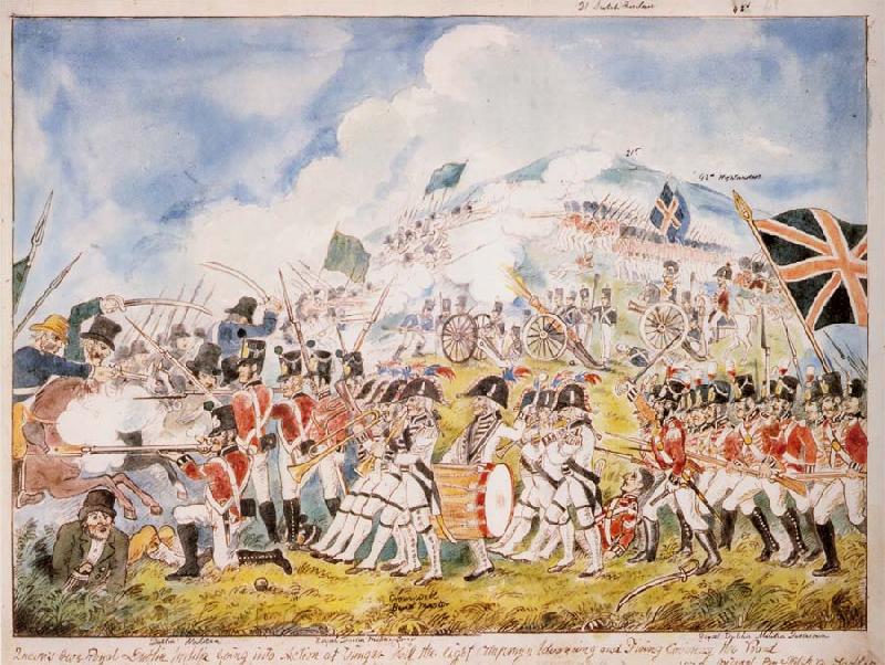 Thomas Pakenham A reconstruction by William Sadler of the Battle of Vinegar Hill painted in about 1880 Sweden oil painting art